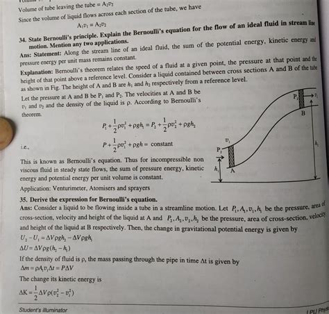 State And Explain Bernoullis Theorem Mention Any One Application Of