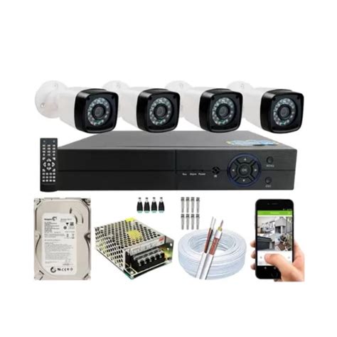 Kit 4 Câmeras Segurança Cftv 2mp 1080p 20m Dvr Full Hd 4 Canais Faz a