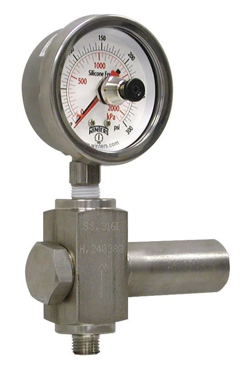 Stainless Steel Pressure Gauge With Maxi Pointer And Overpressure