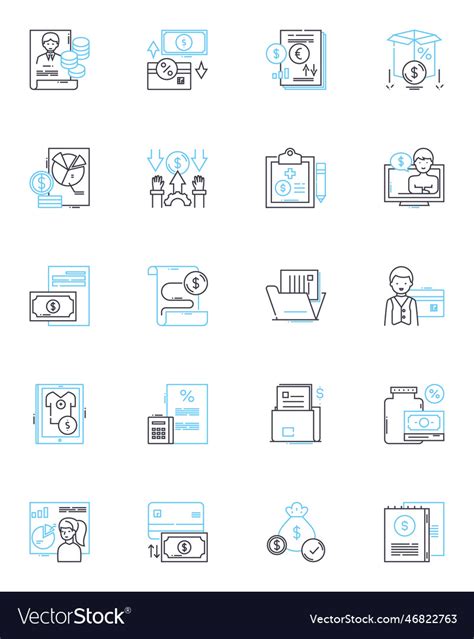 Equity Trading Linear Icons Set Shares Stocks Vector Image