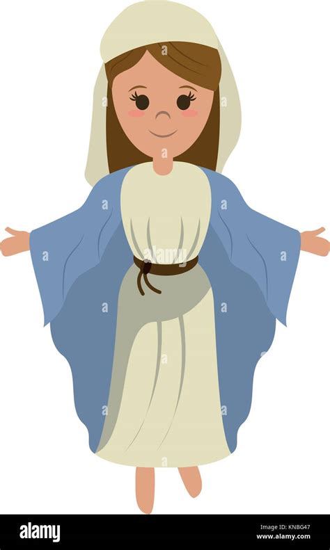 Virgin Mary Cartoon Stock Vector Image And Art Alamy