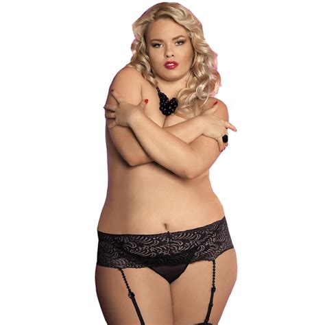 Plus Size Xxxl Bead Garters For Stockings Black White Sexy Lace Wedding