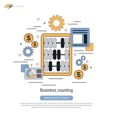 Premium Vector Business Counting Flat Contour Style Vector Concept