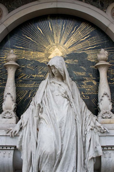 Close Up Of The Weeping Woman Sculpture By Nikolaus Geiger At The Old St Matthews Church