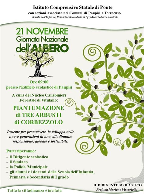 Giornata Nazionale Dell Albero 21 Novembre 2023 Paupisi Notizie