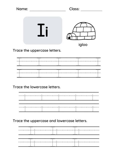 Free Tracing Letter I Printable Pdf Trace The Letter I