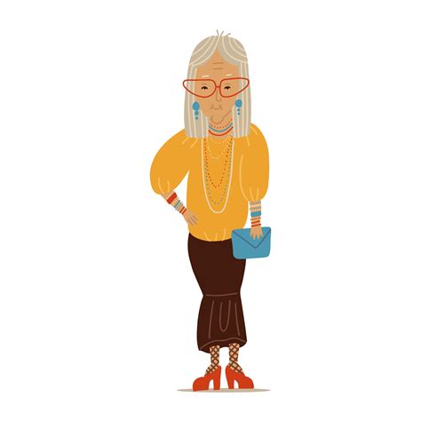 Old Lady Cartoon Character