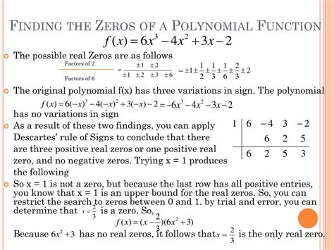 Ppt Zeros Of Polynomial Functions Powerpoint Presentation Free