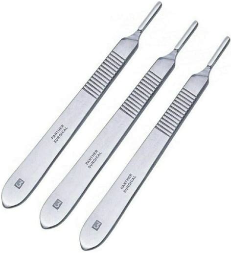 Set Of 3 Pieces Panther Surgical Stainless Steel Bp Scalpel Handles No