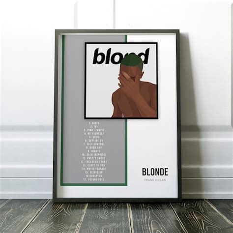 Blonde Tracklist Poster Frank Ocean Album Cover Poster Etsy