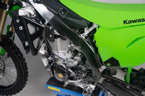 Cmt Compositi Carbon Kit Radiator Braces For Kawasaki Kxf