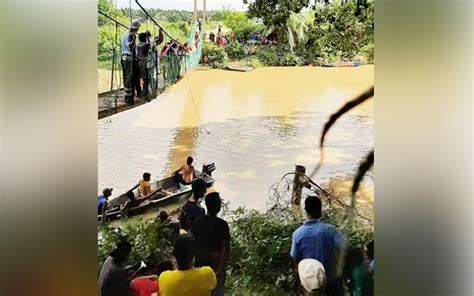 Motosikal Hilang Imbangan Di Jambatan Gantung Mayat Beradik Ditemui