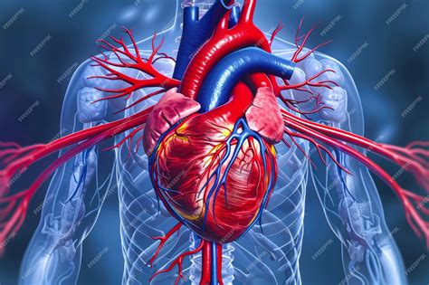 Premium Photo Detailed Human Anatomy Illustration Highlighting Heart