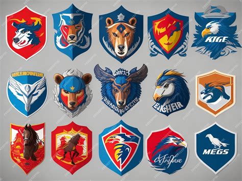 Premium Ai Image Huge Set Of Colorful Sports Logos Emblems Logos Of