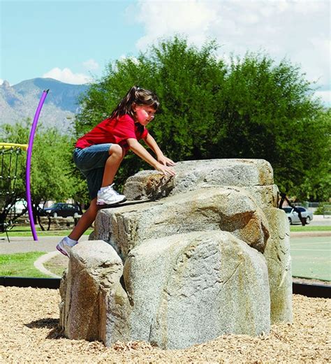 Small Granite Playground Climbing Boulder Commercial Playground