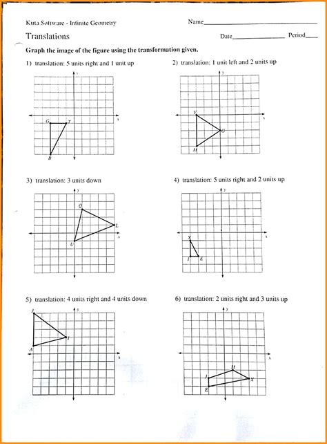 Rotations Reflections And Translations Worksheet Printable Calendars