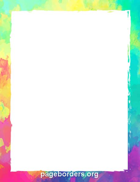 Printable Colorful Border Use The Border In Microsoft Word Or Other