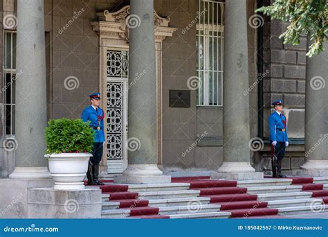 Guards Of Honor Of Serbian Guard At The Presidential Palace In Belgrade