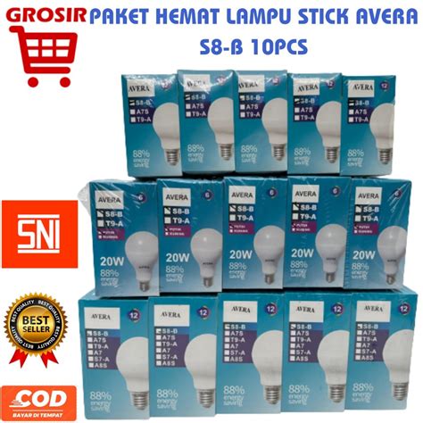 Jual PAKET HEMAT LAMPU LED BOHLAM 10PCS AVERA S8 B 5 W 10W 15W