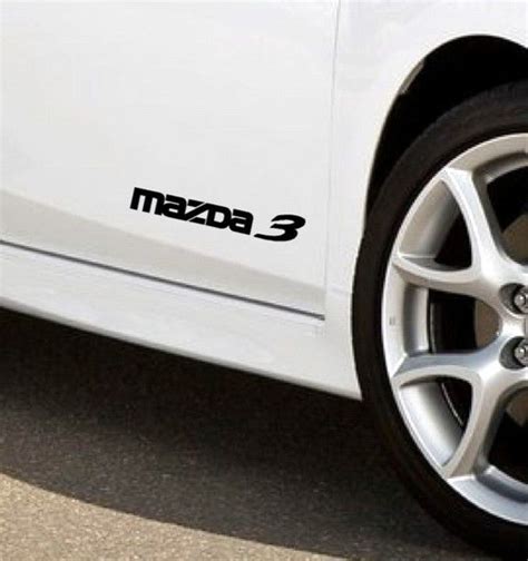 Mazda 3 Mazdaspeed Hatchback Racing Decal Sticker Emblem Logo Black