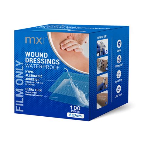 Mx Health Waterproof Wound Dressings Film Only Medinox South Africa