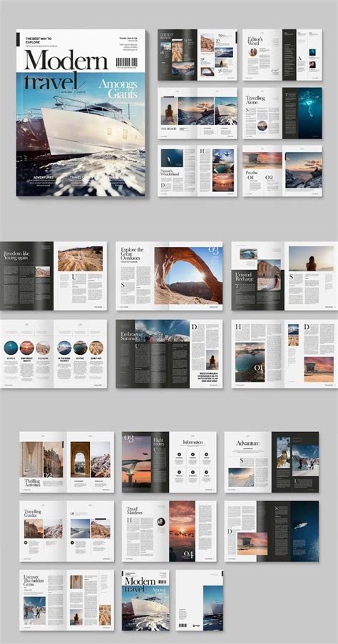 Stylish And Modern Travel Magazine Template INDD Travel Magazines