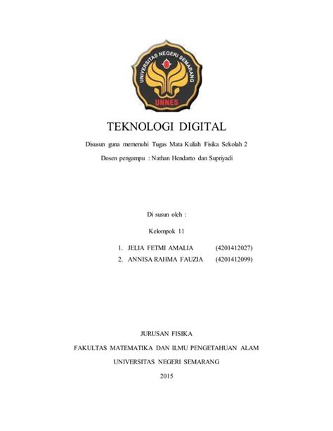 Materi Teknologi Digital Fisika Sma Pdf