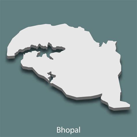 Premium Vector D Isometric Map Of Bhopal Is A City Of India