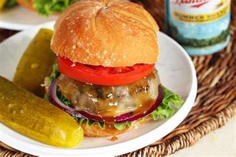 Maple Bourbon Burger With Bacon Mustard Sauce Recipe Girl