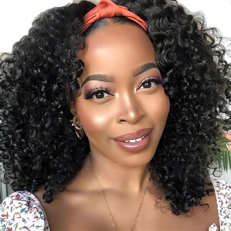 V Part Wig Human Hair Curly Minimalno Leave Out Upgrade U Part Wig For