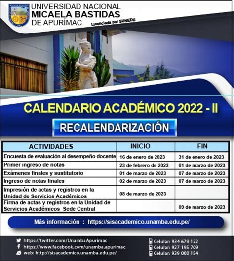 Recalendarización Del Calendario AcadÉmico 2022 Ii