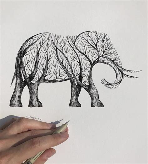 Dibujos A Tinta Ilustran La Conexión Humana Con La Naturaleza