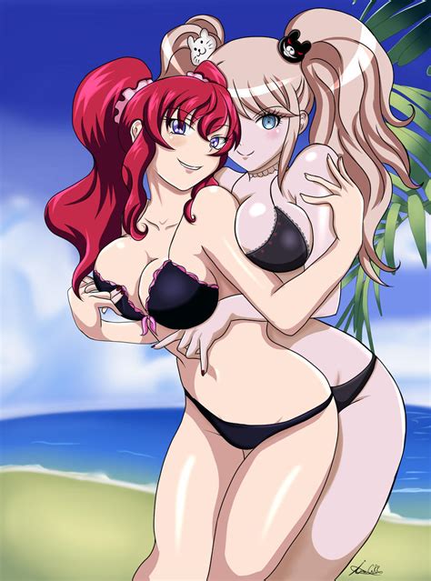 Rule 34 Beach Bikini Bikini Bottom Bikini Top Breasts Cross Ange Danganronpa Danganronpa