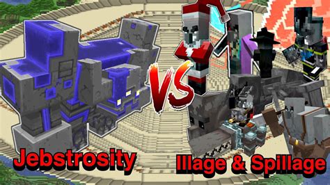 Minecraft Mobs Battle Jebstrosity CrimsonSteve S More Mobs VS