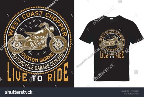 West Coast Chopper Motorcycle Garage Genuine Stock Vector Royalty Free