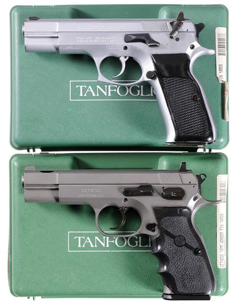 Two Tanfoglio Semi Automatic Pistols W Cases Rock Island Auction