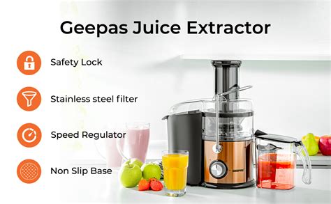 Geepas Juice Extractor Centrifugal Juicer Machine Whole Fruit