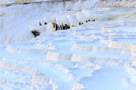 Travertine Pools and Terraces at Pamukkale, Turkey Stock Image - Image ...