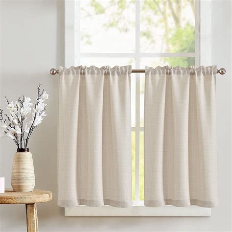 Amazon Jinchan Kitchen Curtains Inch Tier Curtains For Living