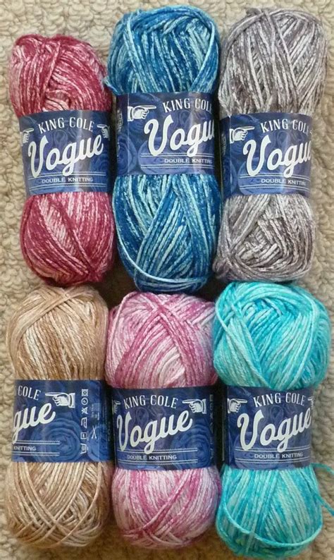 Knitting Woolyarn King Cole Vogue Cotton Dk Light Worsted