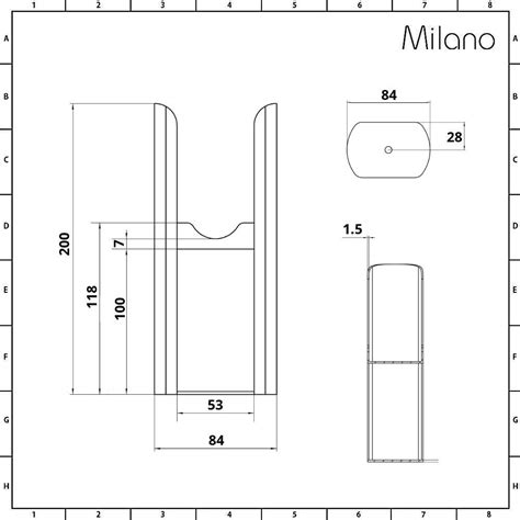 Milano Aruba Modern Floor Mounting Radiator Feet Anthracite