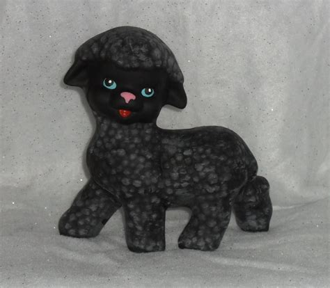 Black Sheep Ceramic Figurine Hand Painted Item Ooak T For Etsy