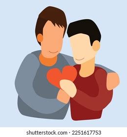 Gay Men Couple Hugging Lgbt Vector Stock Vector Royalty Free Shutterstock