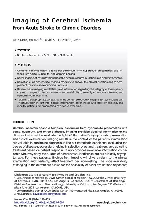 Imaging Of Cerebral Ischemia Pdf