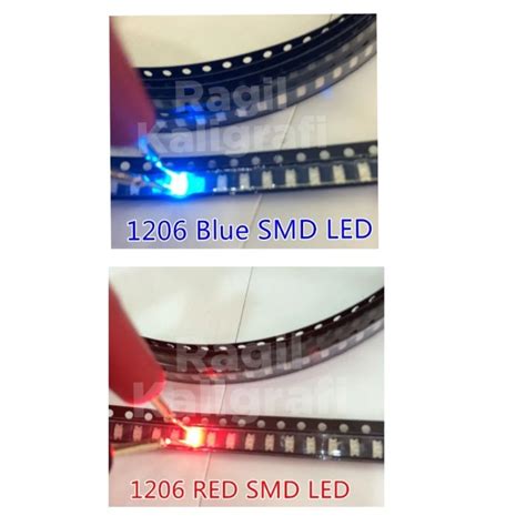 Jual LED SMD 1206 WARNA BIRU LED SMD 1206 WARNA MERAH LED SMD 1206