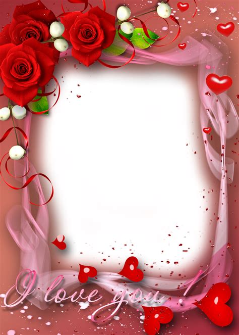 Flowerspng: Romatic_Love_PNG_Photo_Frame | Romantic frame, Love png ...