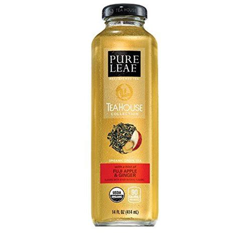 Pure Leaf Organic Iced Tea Fuji Apple And Ginger 14oz Bottles Pack Of 8 Packaging May Vary