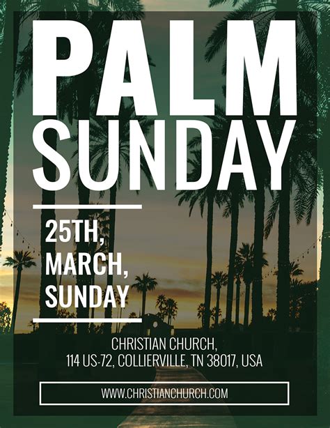 Palm Sunday Celebration Flyer Template