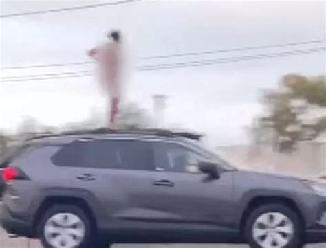 Woman Strips Naked On Top Of Car During Police Chase As Motorist Shouts Get It Girl Daily Star
