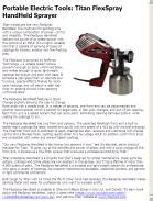 Portable Electric Tools Titan Flexspray Handheld Sprayer Contractor